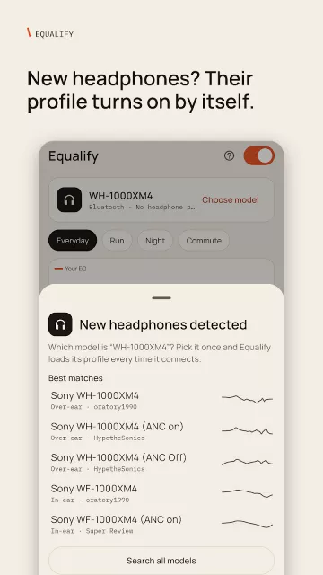 Màn hình ứng dụng Equalify