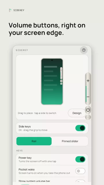 Màn hình ứng dụng Sidekey