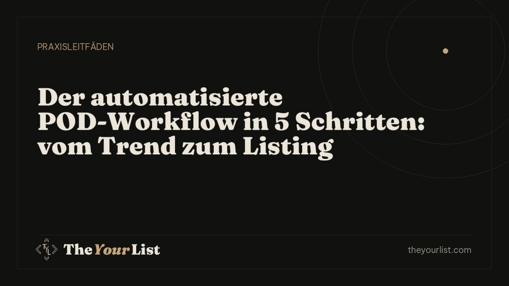 Der automatisierte POD-Workflow in 5 Schritten: vom Trend zum Listing