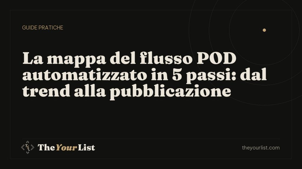 La mappa del flusso POD automatizzato in 5 passi: dal trend alla pubblicazione